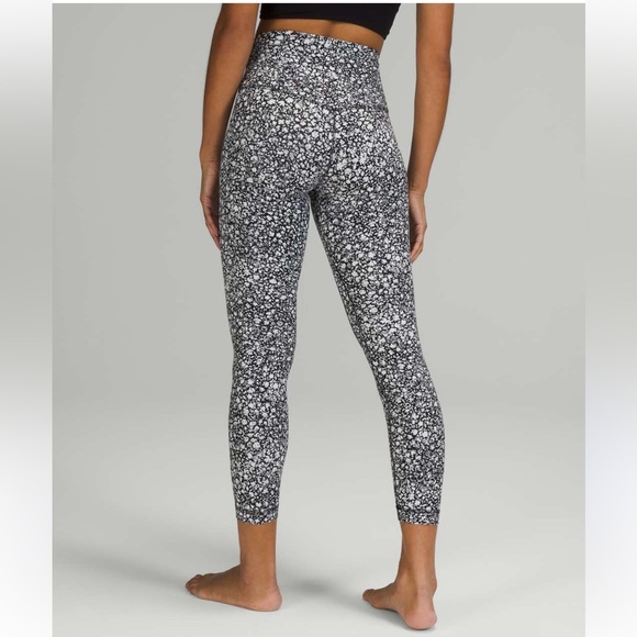 lululemon athletica Pants - Lululemon Align Crop black and white speckled pattern leggings